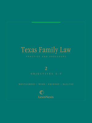 cover image of Texas Family Law Practice and Procedure